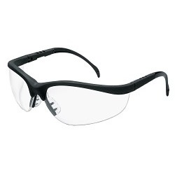 MCR Safety KD110AF Safety Glasses, UV-AF Anti-Fog Lens Coating, Clear Lens, Half, Black Frame, Nylon Frame